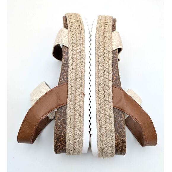 Steve Madden Jaklin Platform Espadrille Banded Sandals Women's Tan Size US9 - Picture 6 of 11